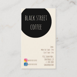 Carte De Visite coffeeshop frais de café de brew