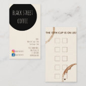 Carte De Visite coffeeshop frais de café de brew (Devant / Derrière)