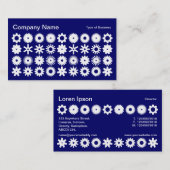Carte De Visite Cogs - Blanc sur Deep Navy (Devant / Derrière)