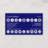 Carte De Visite Cogs - Blanc sur Deep Navy (Dos)