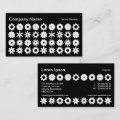 Carte De Visite Cogs - Blanc sur noir (Devant / Derrière)