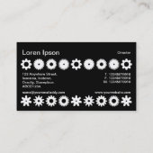 Carte De Visite Cogs - Blanc sur noir (Dos)