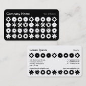 Carte De Visite Cogs - Blanc sur Noir - Noir sur Blanc (Devant / Derrière)