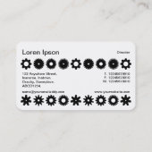 Carte De Visite Cogs - Blanc sur Noir - Noir sur Blanc (Dos)