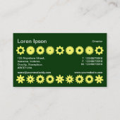 Carte De Visite Cogs - Citron sur la forêt foncée Vert (Dos)