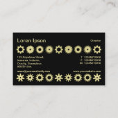 Carte De Visite Cogs - couleur or 3D (Dos)