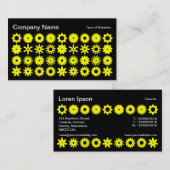 Carte De Visite Cogs - Jaune sur noir (Devant / Derrière)