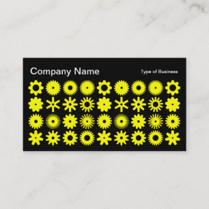 Carte De Visite Cogs - Jaune sur noir