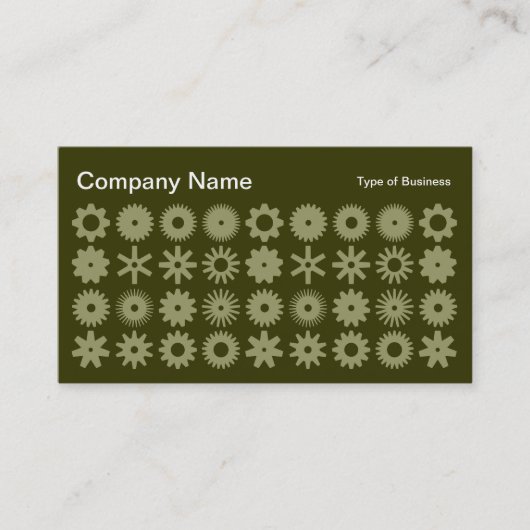 Carte De Visite Cogs - Kaki sur olive foncé (Devant)