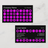 Carte De Visite Cogs - Magenta sur Noir (Devant / Derrière)