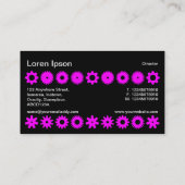 Carte De Visite Cogs - Magenta sur Noir (Dos)