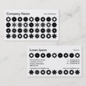 Carte De Visite Cogs - Noir et Blanc (Devant / Derrière)