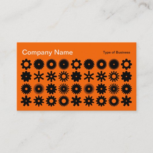 Carte De Visite Cogs - Noir sur Orange (Devant)