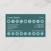 Carte De Visite Cogs - Nuances de Vert (Dos)