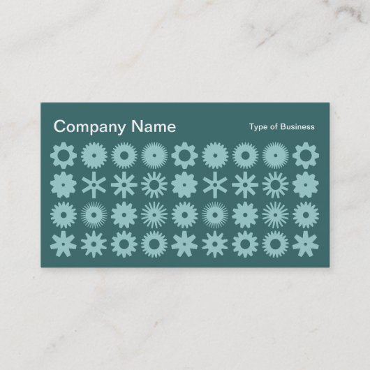 Carte De Visite Cogs - Nuances de Vert (Devant)