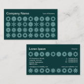 Carte De Visite Cogs - Nuances de Vert 02 (Devant / Derrière)