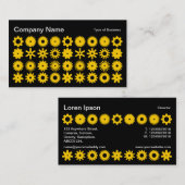 Carte De Visite Cogs - orange sur noir (Devant / Derrière)