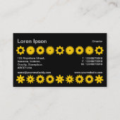 Carte De Visite Cogs - orange sur noir (Dos)