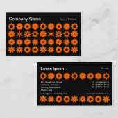 Carte De Visite Cogs - orange sur noir (Devant / Derrière)