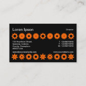 Carte De Visite Cogs - orange sur noir (Dos)