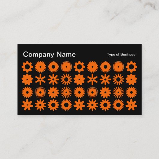 Carte De Visite Cogs - orange sur noir (Devant)