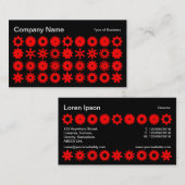 Carte De Visite Cogs - Rouge sur Noir (Devant / Derrière)