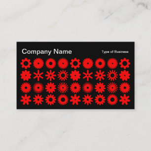 Carte De Visite Cogs - Rouge sur Noir