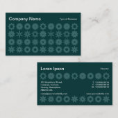 Carte De Visite Cogs - Tons de Vert 03 (Devant / Derrière)