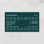 Carte De Visite Cogs - Tons de Vert 03 (Dos)