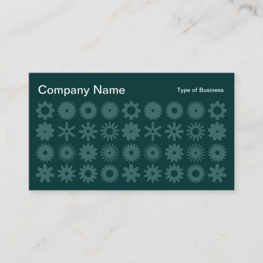 Carte De Visite Cogs - Tons de Vert 03 (Devant)