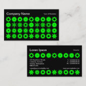 Carte De Visite Cogs - Vert sur Noir (Devant / Derrière)