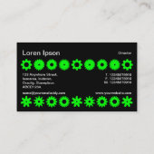 Carte De Visite Cogs - Vert sur Noir (Dos)