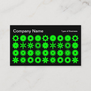 Carte De Visite Cogs - Vert sur Noir