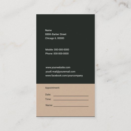 Carte De Visite Coiffeur (Dos)