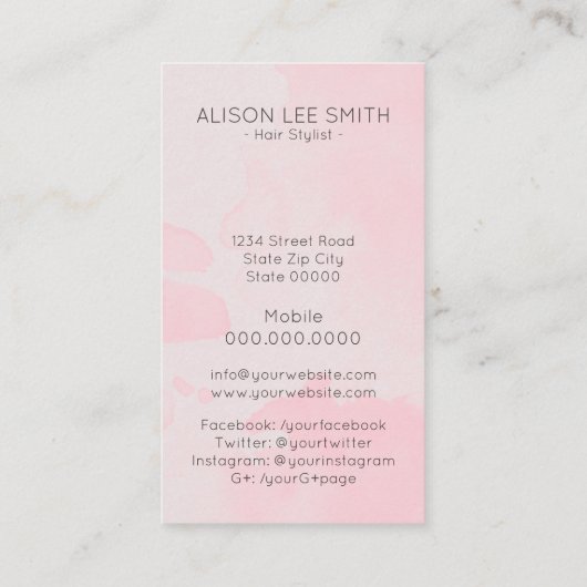 Carte De Visite Coiffeur (Dos)