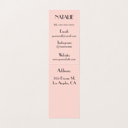 Carte De Visite Coiffeur (Intérieur déplié)