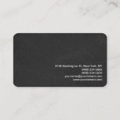 Carte De Visite Coiffeur à cheveux rouge gris monogramme tendance (Dos)