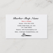 Carte De Visite Coiffeur à la mode de salon de coiffure de (Dos)