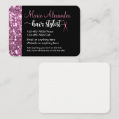 Carte De Visite Coiffeur à la mode et étincelant (Devant / Derrière)