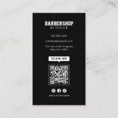 Carte De Visite Coiffeur Barbier Coiffeuse Salon de Coiffure Bold  (Dos)