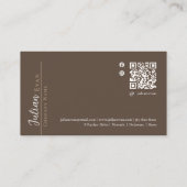 Carte De Visite Coiffeur Barbier Kraft Rustique Simple (Dos)