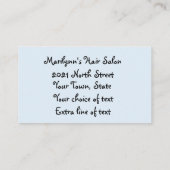 Carte De Visite Coiffeur, Beauticien, Soins des cheveux (Dos)