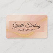 Carte de Visite Coiffeur Beige Neutre Code QR (Devant)