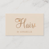 Carte De Visite Coiffeur beige neutre moderne (Devant)
