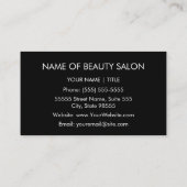 Carte De Visite Coiffeur Black Giraffe (Dos)