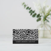 Carte De Visite Coiffeur Black Giraffe (Debout devant)