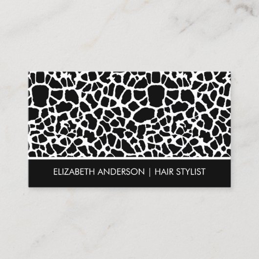 Carte De Visite Coiffeur Black Giraffe (Devant)