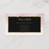 Carte De Visite Coiffeur Blush Gold (Dos)