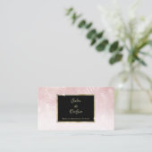 Carte De Visite Coiffeur Blush Gold (Debout devant)