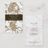 Carte De Visite Coiffeur Brown de spa de salon (Devant / Derrière)